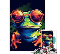 Puzzles for Adults 1000 Pieces Cool Frog Pogo Learning Educational Toys Brain Teaser Game for The Whole for Women Men (Size 38x26cm)