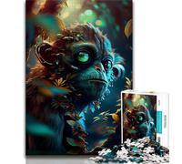Puzzles for Adults 1000 Pieces Cool Space Tech Monkey 1000 Piece Puzzle,Educational Games Home Decoration Suitable for Desktop Decoration 38x26cm