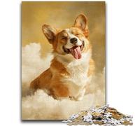 Puzzles for Adults 1000 Pieces Corgi in The Cloud for Age 14+ Quiz Game Fun at Home Activities, Birthday Present,Travel Gifts 26x38cm