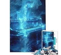 Puzzles for Adults 1000 Pieces Cosmic Blue Grand Piano Learning Educational Toys Brain Teaser Game for The Whole for Women Men (Size 38x26cm)