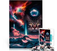 puzzles for adults 1000 pieces Cosmic Cat Horizon Pädagogisches Spielzeug zum Stressabbau Geschenkideen52x38cm