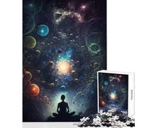 Puzzles for Adults 1000 Pieces Cosmic Contemplation Jigsaw for Teenagers Stress Reliever Educational Challenge Challenging Game Toys (38x52cm)