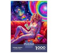 Puzzles for Adults 1000 Pieces Cosmic Daydream Jigsaw Puzzle Brain Teaser Game But Fun And Humorous Christmas Birthday Gifts 52x38cm/1000pcs