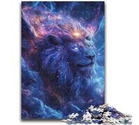 Puzzles for Adults 1000 Pieces Cosmic Lion for Age 14+ Quiz Game Fun at Home Activities, Birthday Present,Travel Gifts 50x75cm
