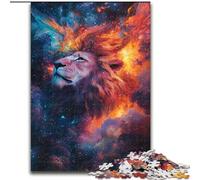 Puzzles for Adults 1000 Pieces Cosmic Lion, Suitable for Ages 14 And Up Home Educational Games DIY Toys Artwork Gift (Size 50x75cm)