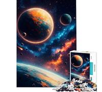 Puzzles for Adults 1000 Pieces Cosmic Planets And Asteroids in Space Brain Intelligence Challenge Addictive Toys Practical Game Difficult Hard Gifts Birthday (size 50x75cm)