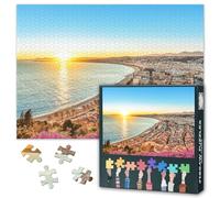 Puzzles for Adults 1000 Pieces, Cote D' Azur, French Riviera Jigsaw Puzzles, Adult Puzzle for Adults, Educational Fun Games or Toys for Elders Friends 20X27 INCH