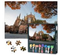 Puzzles for Adults 1000 Pieces, Coventry Cathedral Jigsaw Puzzles, Adult Puzzle for Adults, Educational Fun Games or Toys for Elders Friends 20X27 INCH