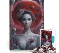 Puzzles for Adults 1000 Pieces Crimson Eclipse, Educational Toy, Pattern Assembly, Artists Collection, Fine Art 38x26cm