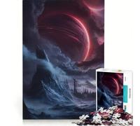 Puzzles for Adults 1000 Pieces Crimson Planet Eclipse, Educational Toy, Pattern Assembly, Artists Collection, Fine Art 38x52cm