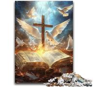 Puzzles for Adults 1000 Pieces Cross Dove 1000 Piece Jigsaw,Challenging Family Activity Games DIY Toy for Home Wall Decor Gifts (38x26cm)