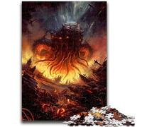 Puzzles for Adults 1000 Pieces Cthulhu Invasion Help The Brain Exercise Addictive Toys to Cultivate Patience Parent-child Interaction 26x38cm