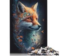 Puzzles For Adults 1000 Pieces Cute Art Fox Puzzle Wooden Jigsaw Puzzle For Adults, Teens And Challenge Toy 1000pcs (75x50cm)