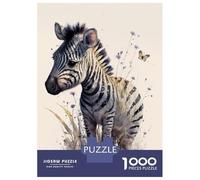 Puzzles for Adults 1000 Pieces Cute Baby Zebra Painting Puzzles for Adults Brain Teaser Game Home Decoration Fun Activities at Home 52x38cm/1000pcs