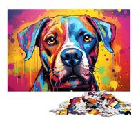 Puzzles for Adults 1000 Pieces Cute Boxer Puppy Precision Cut Jigsaw Puzzle Is Ideal As Gifts for The Whole Family 1000 PCS(75x50cm)