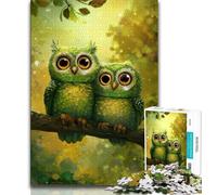 Puzzles for Adults 1000 Pieces Cute Owl 1000 Pieces for Teenagers,Stress Reliever Staycation Kill Time Parent-child Interaction 38x26cm