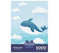 Puzzles for Adults 1000 Pieces Cute Whale Kawaii Nursery Jigsaws for Adults Brain Teaser Game Analysis And Logic Unique Birthday And Xmas Gifts 38x26cm/1000pcs