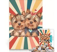Puzzles for Adults 1000 Pieces Cute Yorkshire Terrier Dog, Educational Toy, Staycation Kill Time, Birthday Present, Gifts, 50x75cm