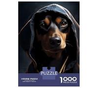 Puzzles for Adults 1000 Pieces Dachshund Cool Jigsaws for Adults Brain Teaser Game Analysis And Logic Unique Birthday And Xmas Gifts 38x26cm/1000pcs