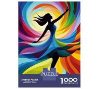 Puzzles for Adults 1000 Pieces Dancing Woman Art Print Jigsaw for Adults Anti-Stress Toys Staycation Kill Time Christmas Birthday Gifts 38x26cm/1000pcs