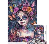 Puzzles for Adults 1000 Pieces Day of The Dead Beauty Educational Games Staycation Kill Time Anti-Stress Toys for Birthday, Chrismas (50X75cm)