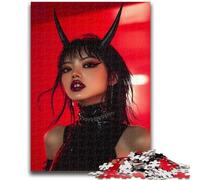 Puzzles for Adults 1000 Pieces Devil Girl for Educational Game Challenge Toy for Is Ideal As A Gift for The Whole Family 38x26cm