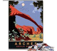 Puzzles for Adults 1000 Pieces Devils Garden Utah, Toys Educational Games Stress Relieving Enhance Love between Couples 50x75cm
