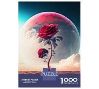 Puzzles for Adults 1000 Pieces Diagram of Red Rose Jigsaw for Adults Brain Teaser Game Analysis And Logic Fun Activities at Home 38x26cm/1000pcs