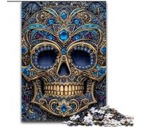 Puzzles for Adults 1000 Pieces Diamond Skull,Help The Brain Exercise Addictive Toys to Cultivate Patience Perfect Decoration 38x26cm
