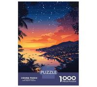 Puzzles for Adults 1000 Pieces Dili, Timor Leste at Sunset Jigsaws for Adults Brain Teaser Game Analysis And Logic Unique Birthday And Xmas Gifts 52x38cm/1000pcs