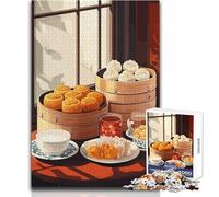 Puzzles for Adults 1000 Pieces Dim Sum Feast Brainteaser Family Games Staycation Kill Time Gifts Ideas Size 50x75cm