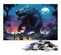 Puzzles for Adults 1000 Pieces Dinosaurs in The Jungle Precision Cut Jigsaw Puzzle Is Ideal As Gifts for The Whole Family (Size 38x26cm)