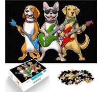 puzzles for adults 1000 pieces Dogs Heavy Metal Family Game Stress Reliever Difficult Challenge Enhance love between couples 50x70cm