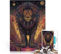 puzzles for adults 1000 pieces Domineering lion Anspruchsvolles Spiel und Familienspaß einzigartiges Herausforderungsspiel75x50cm