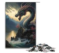 Puzzles for Adults 1000 Pieces Dragon Asian Impossible Puzzle Family Game Stress Reliever Difficult Challenge 75x50cm