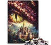 Puzzles for Adults 1000 Pieces Dragon Eye Castle Help The Brain Exercise Addictive Toys to Cultivate Patience Parent-child Interaction 26x38cm