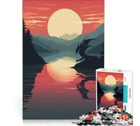 Puzzles for Adults 1000 Pieces Dragon on The River Bank, Educational Toy, Pattern Assembly, Artists Collection, Fine Art 38x26cm