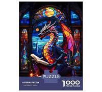 Puzzles for Adults 1000 Pieces Dragon Reading Book Jigsaws for Adults Brain Teaser Game Analysis And Logic Unique Birthday And Xmas Gifts 38x26cm/1000pcs