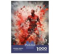 Puzzles for Adults 1000 Pieces Dynamic Soccer Player Art Print Adult Jigsaw Puzzle Hands-on Game Staycation Kill Time Challenging Game Gifts 70x50cm/1000pcs