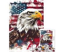Puzzles for Adults 1000 Pieces Eagle American Flag Jigsaw 1000 Pieces Educational Games Great Gifts And Toys Hand Speed Race (38x52cm)