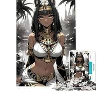Puzzles for Adults 1000 Pieces Egyptian Goddess Anime Girl for Educational Game Challenge Toy Practical Game Pattern Assembly Gifts Birthday (Size 50x75cm)