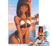 Puzzles for Adults 1000 Pieces Egyptian Goddess Illustration Animal, Brain Teaser Game, Difficult Hard, Deal As Gifts for The Whole Family 38x26cm