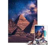 Puzzles for Adults 1000 Pieces Egyptian Pyramid Night Puzzles for Adults Brain Teaser Game For Family Fun Christmas Birthday Gifts (Size 38x52cm)