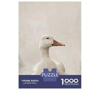 Puzzles for Adults 1000 Pieces Elegant White Duck Portrait Jigsaw for Adults Brain Teaser Game Wall Decoration Christmas Birthday Gifts 38x26cm/1000pcs