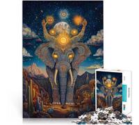 puzzles for adults 1000 pieces Elephant Totem Spielzeug für die ganze Familie Lustige Aktivitäten für zu Hause, Geburtstagsgeschenk, Reisegeschenk,52x38cm