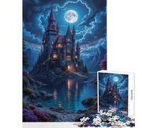 Puzzles for Adults 1000 Pieces Enchanted Castle by The Lake Jigsaw 1000 Pieces Educational Games Great Gifts And Toys Hand Speed Race (38x52cm)
