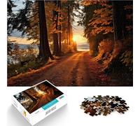 puzzles for adults 1000 pieces Fall landscape Made of cardboard Suitable for people aged 14 and above Educational toys Christmas game Gifts 。size：26x38cm/10.24x14.96inch