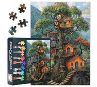 Puzzles for Adults 1000 Pieces - Fantastical Treehouse - Premium 1000 Piece Puzzle for Adults, Whimsical Art Style Fun Jigsaw Puzzles with Vibrant Artwork 27.5"x19.6"