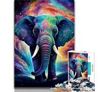 Puzzles for Adults 1000 Pieces Fantasy Beautiful Elephant Puzzles for Teenagers,Stress Reliever Staycation Kill Time Enhance Love between Couples 26x38cm