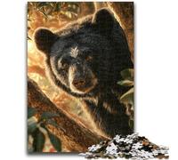 Puzzles for Adults 1000 Pieces Fantasy Black Bear Adult Puzzles,Educational Games Home Decoration Suitable for Desktop Decoration (38x26cm)